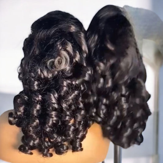 Full closure spring curls wig